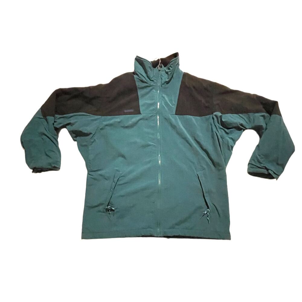 Vintage Columbia Men’s Fleece-Lined Jacket – Size L – Teal/Black Zippered -  EUC